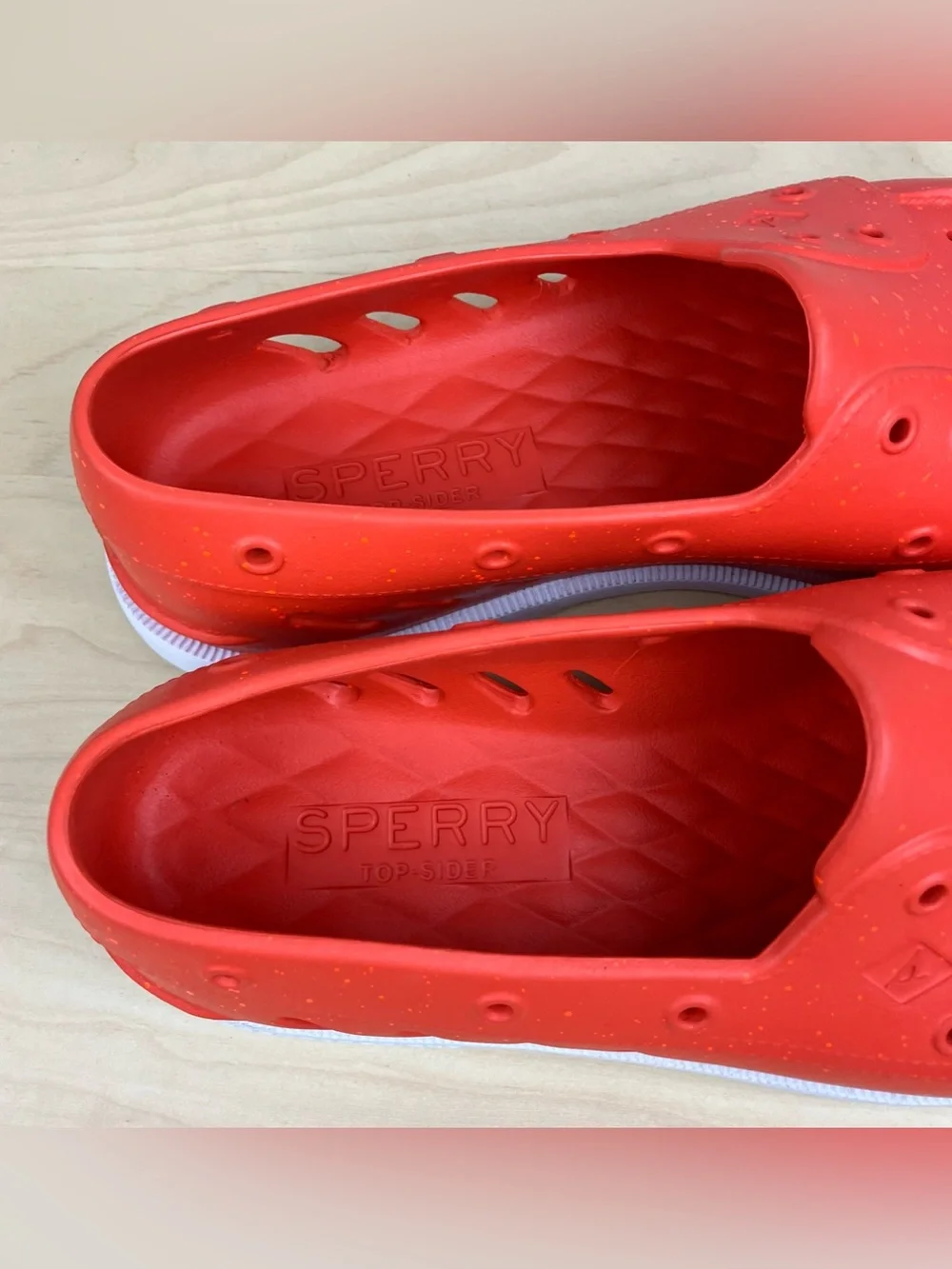 Sperry Top-Sider Men’s Size 11.0 M A/O Float Speckle Slip On Boat Shoes Orange